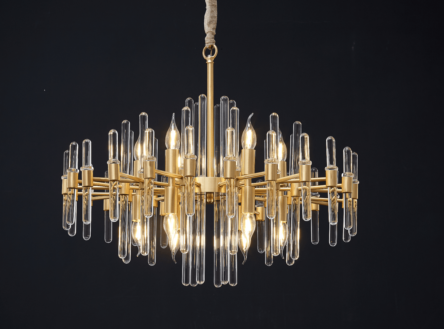 Vintage Antique Brass Chandelier - YIOSI