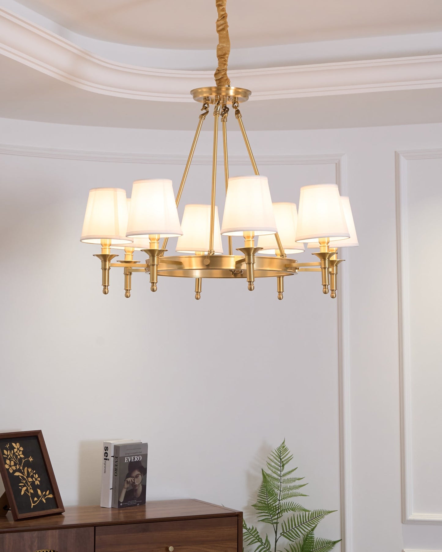 Antique Brass Chandelier - YIOSI