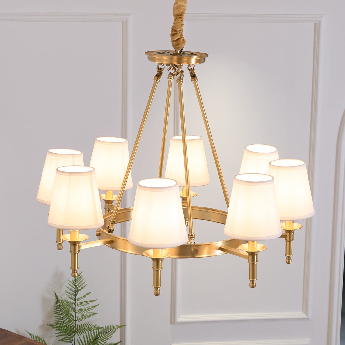 Antique Brass Chandelier - YIOSI