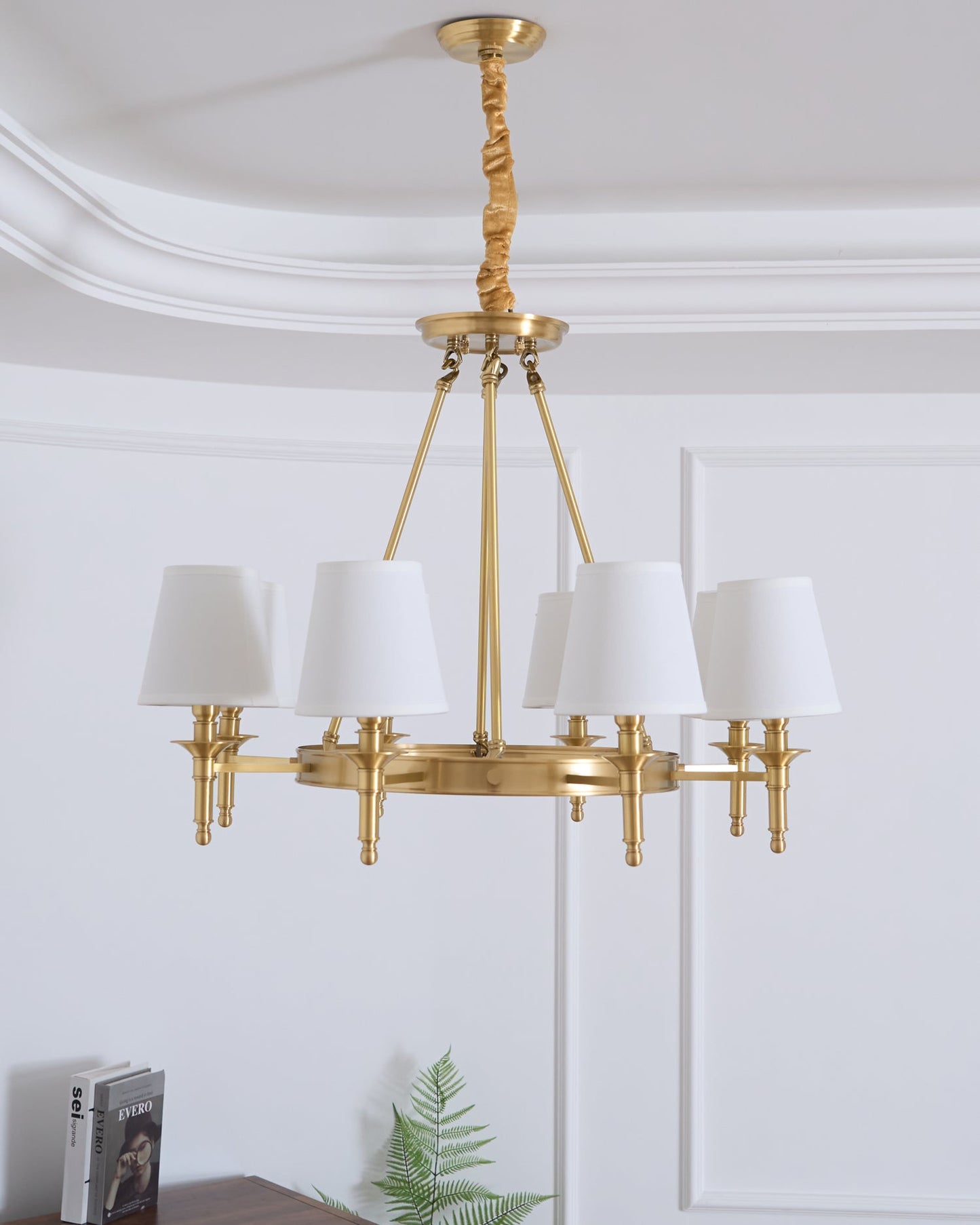 Antique Brass Chandelier - YIOSI
