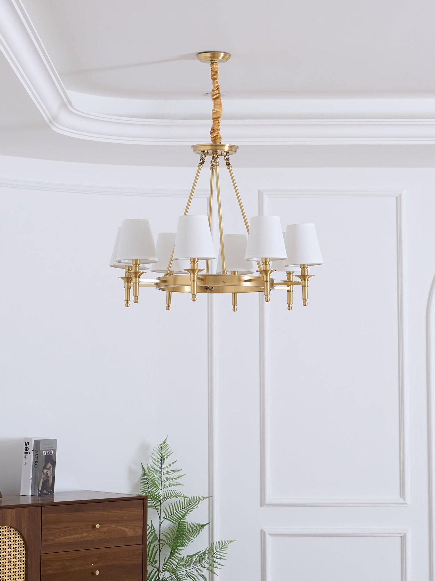Antique Brass Chandelier - YIOSI
