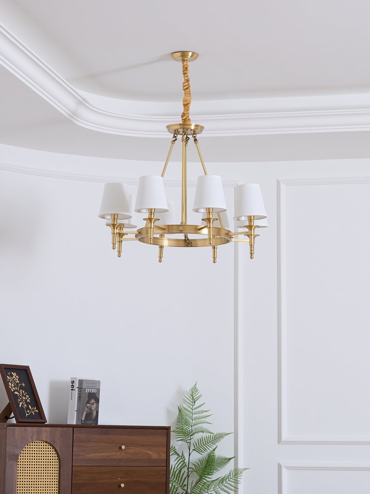 Antique Brass Chandelier - YIOSI