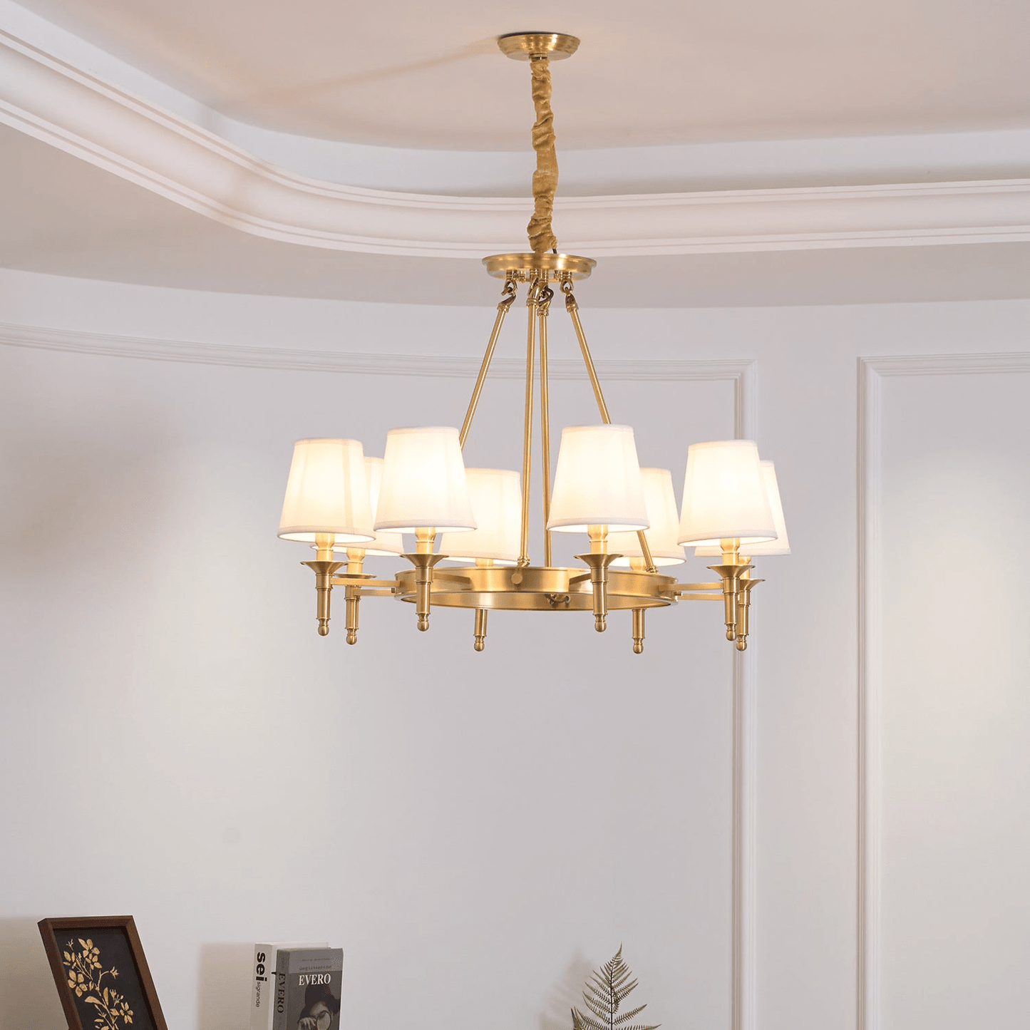 Antique Brass Chandelier - YIOSI
