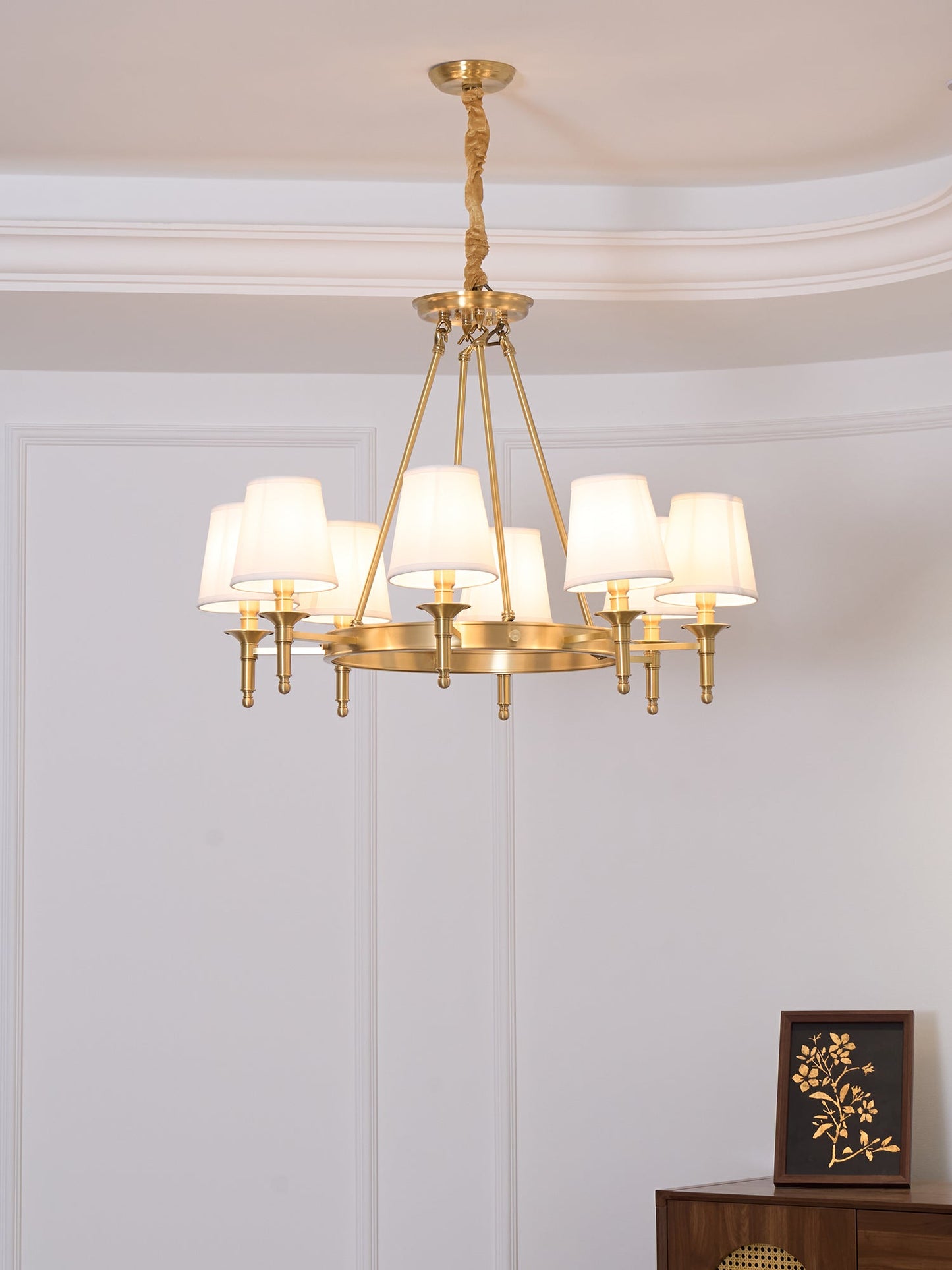 Antique Brass Chandelier - YIOSI