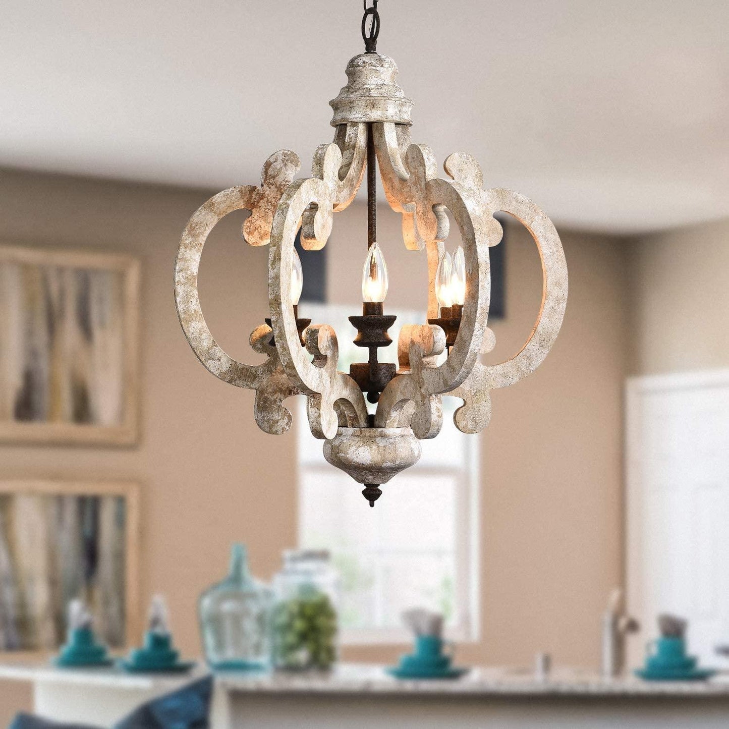 Antique White Style Chandelier - YIOSI