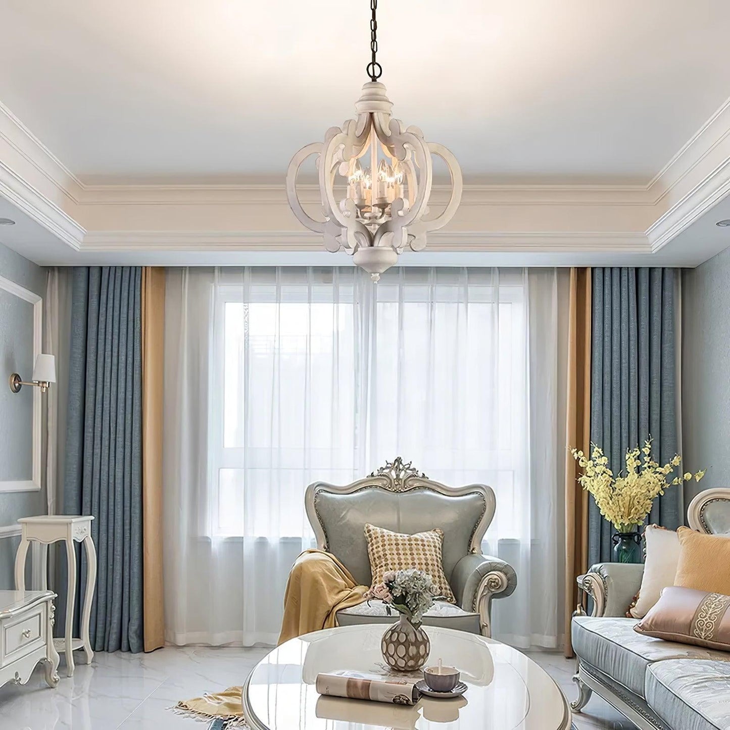 Antique White Style Chandelier - YIOSI