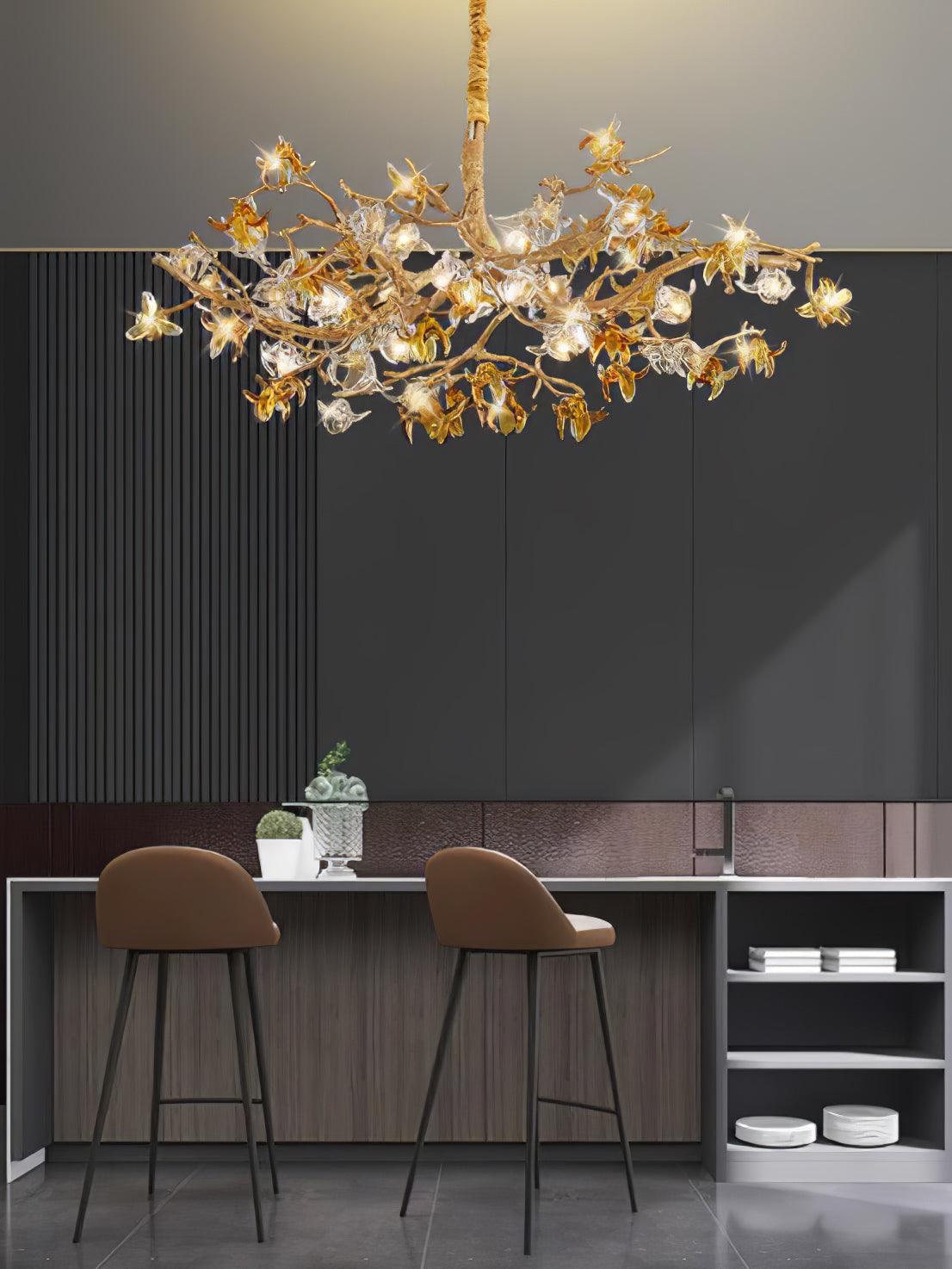 Aosta Brass Branch Chandelier - YIOSI