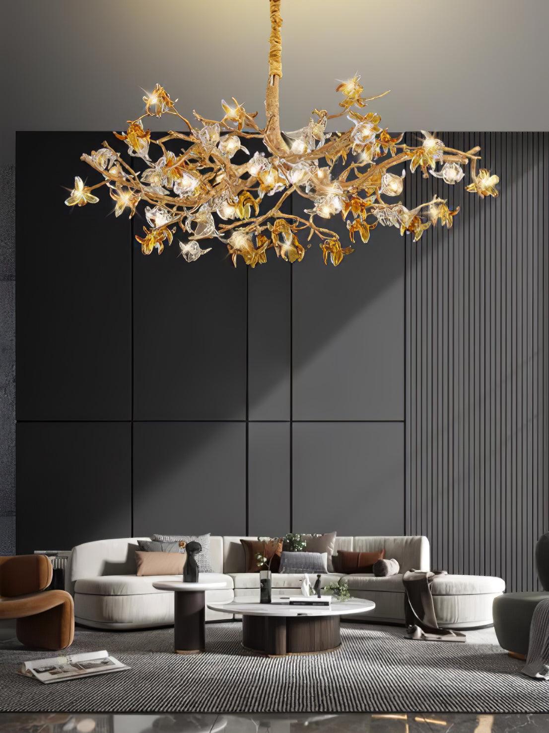 Aosta Brass Branch Chandelier - YIOSI