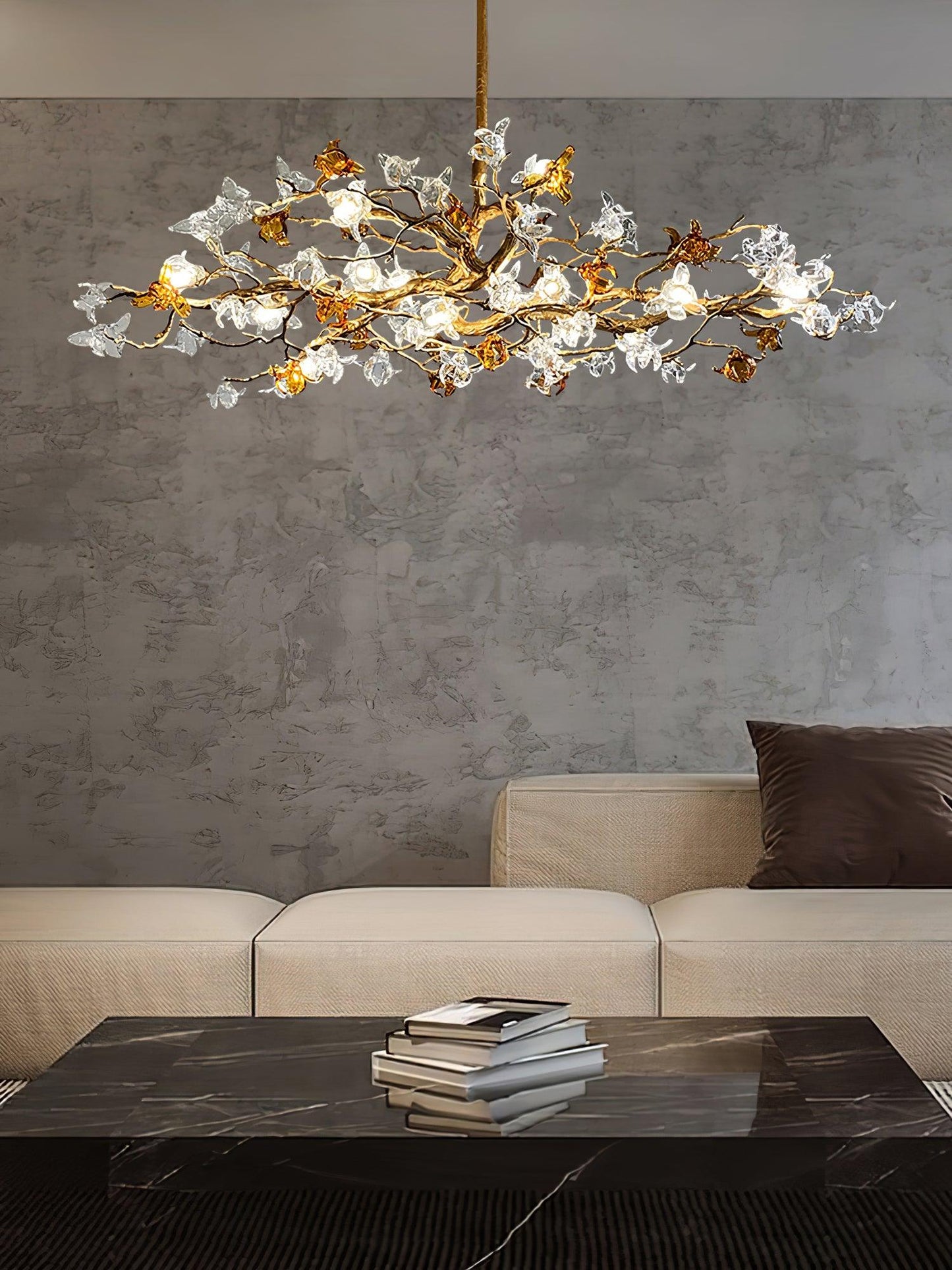 Aosta Brass Branch Chandelier - YIOSI