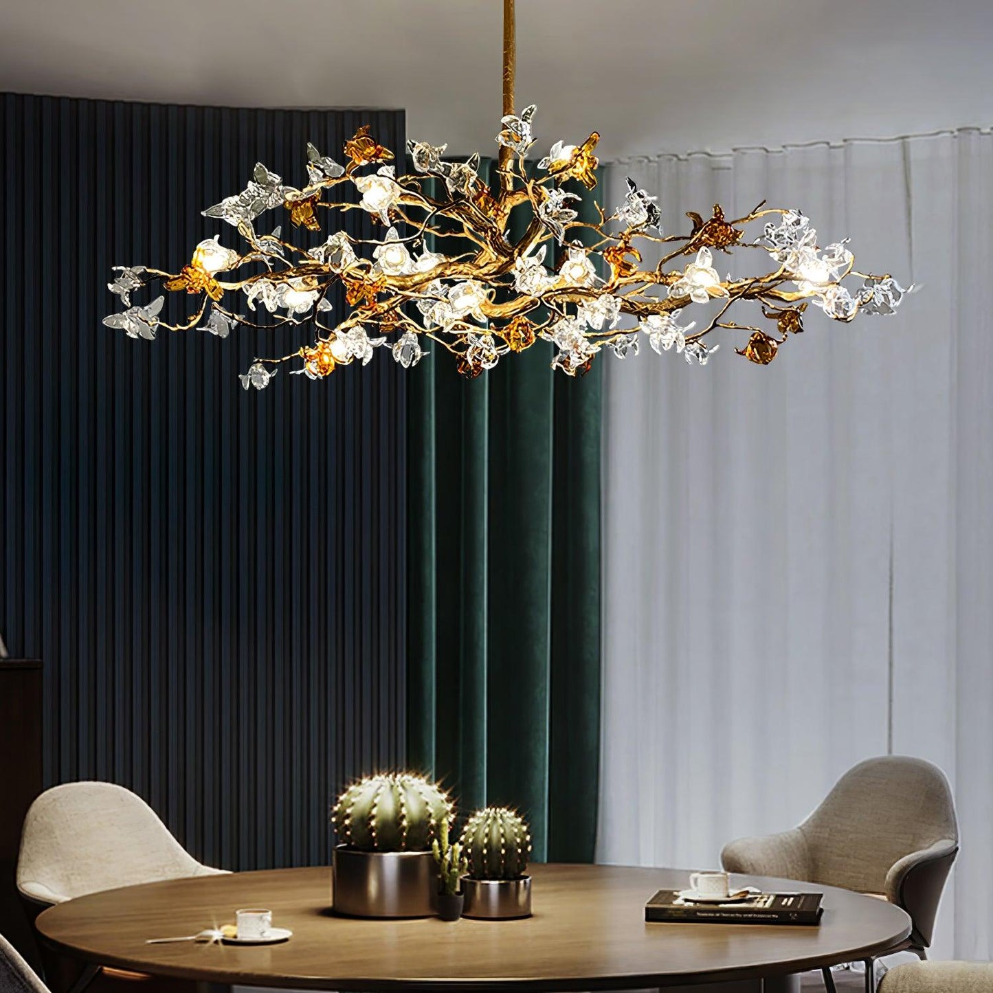 Aosta Brass Branch Chandelier - YIOSI