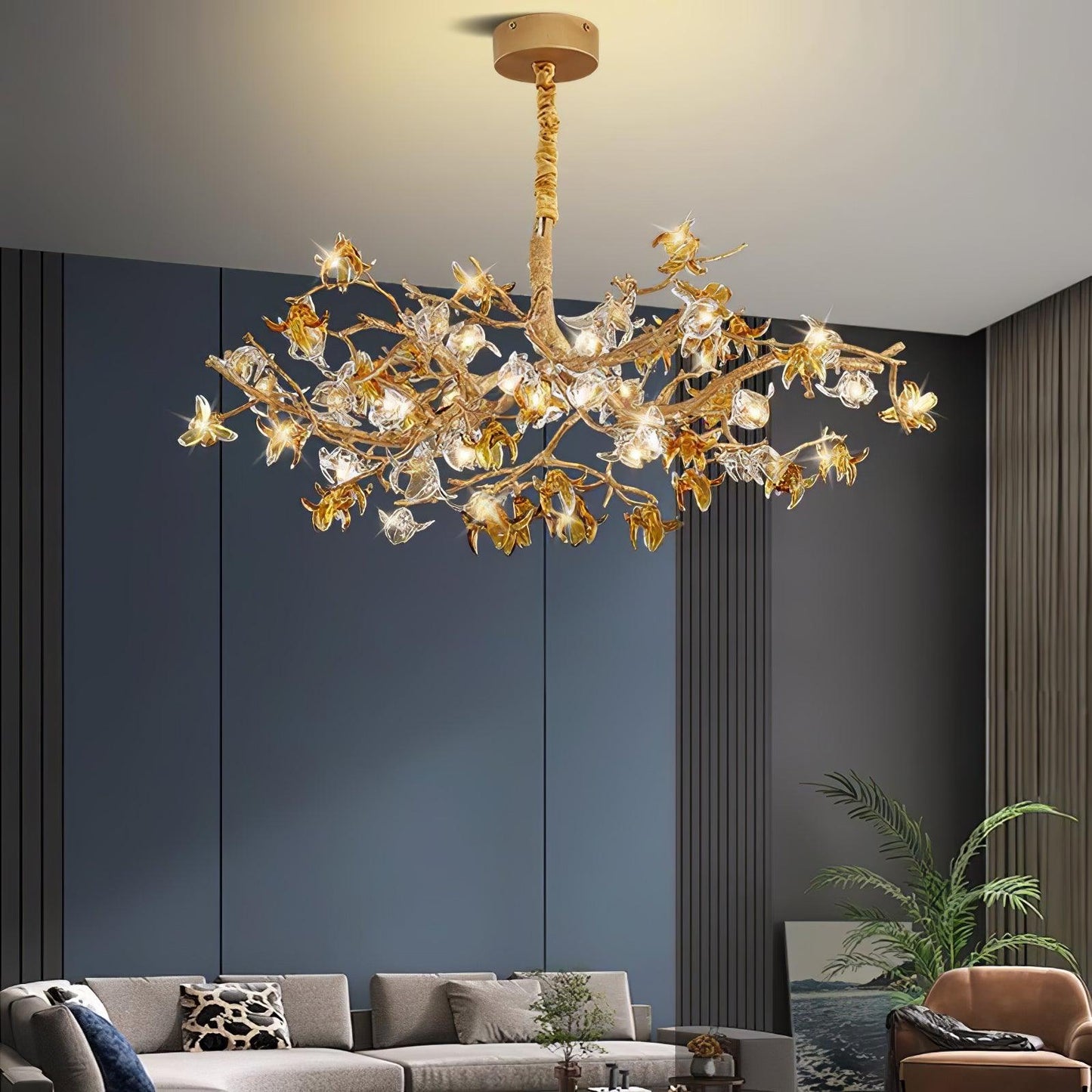 Aosta Brass Branch Chandelier - YIOSI