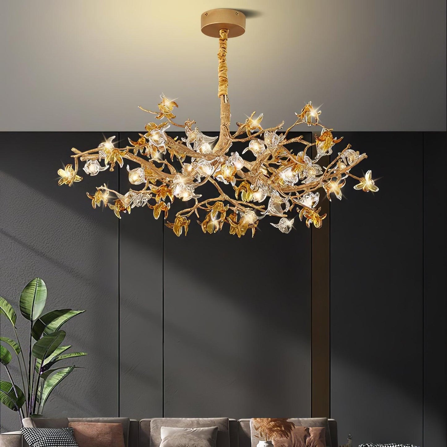 Aosta Brass Branch Chandelier - YIOSI