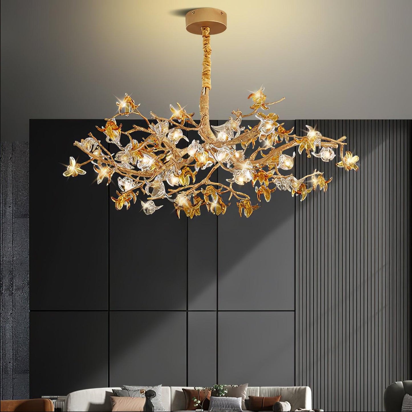 Aosta Brass Branch Chandelier - YIOSI