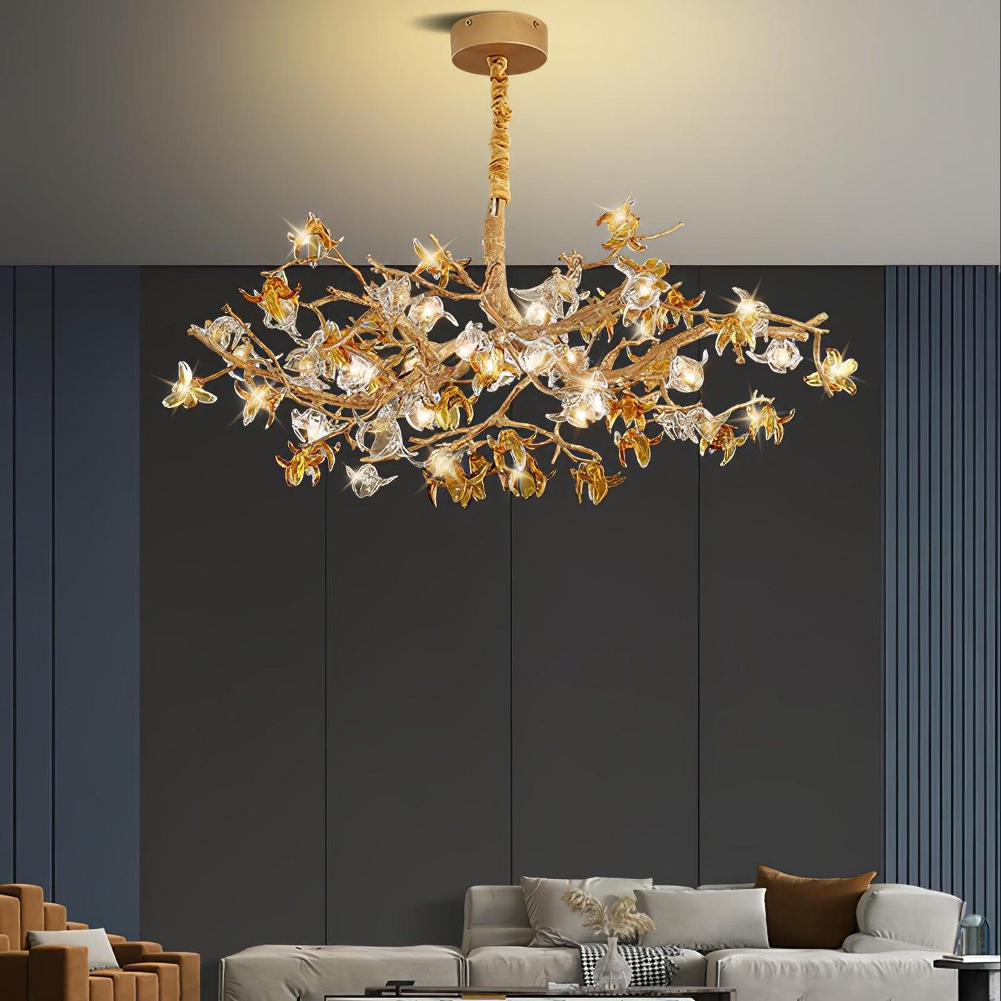 Aosta Brass Branch Chandelier - YIOSI
