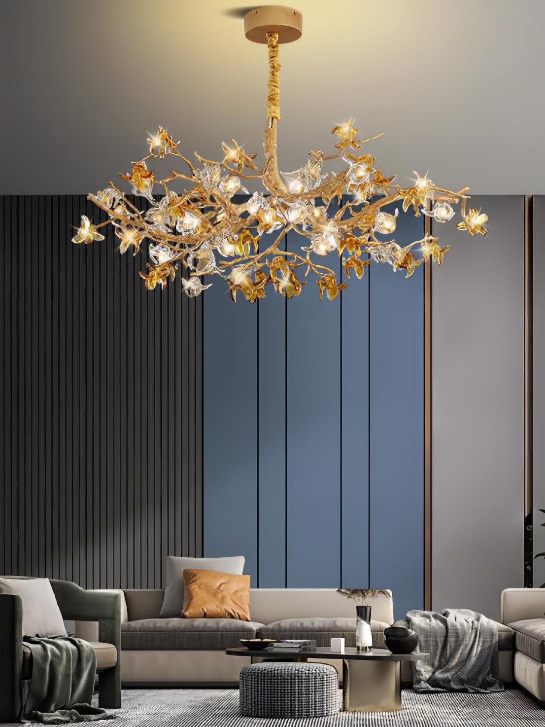 Aosta Brass Branch Chandelier - YIOSI