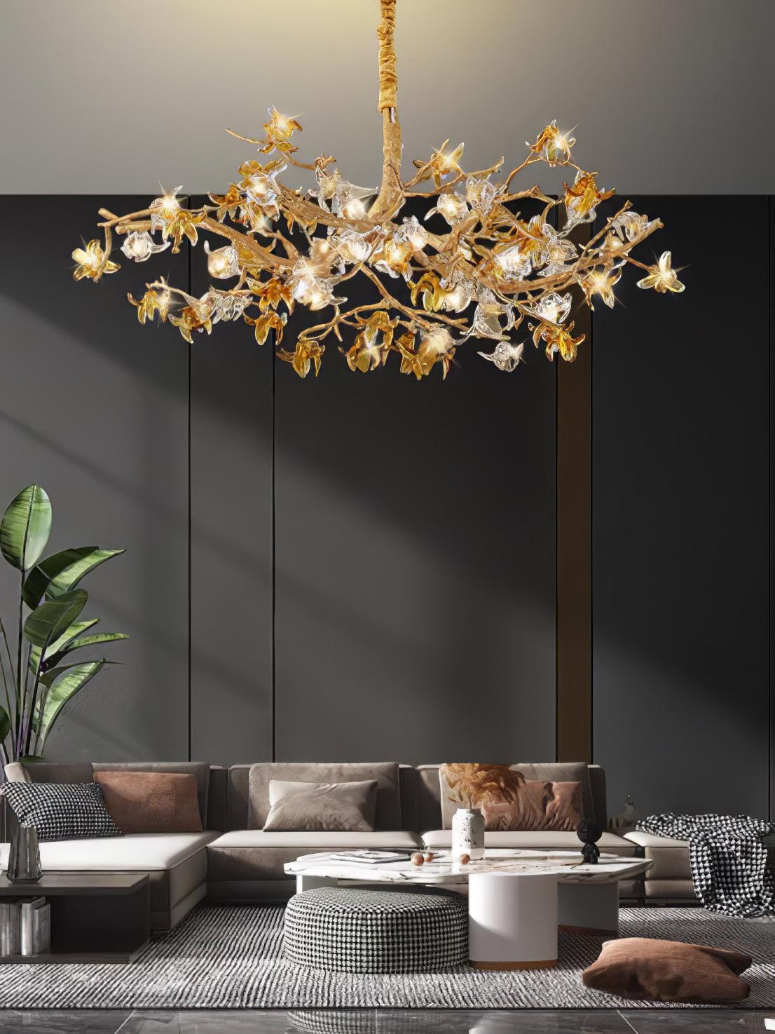 Aosta Brass Branch Chandelier - YIOSI