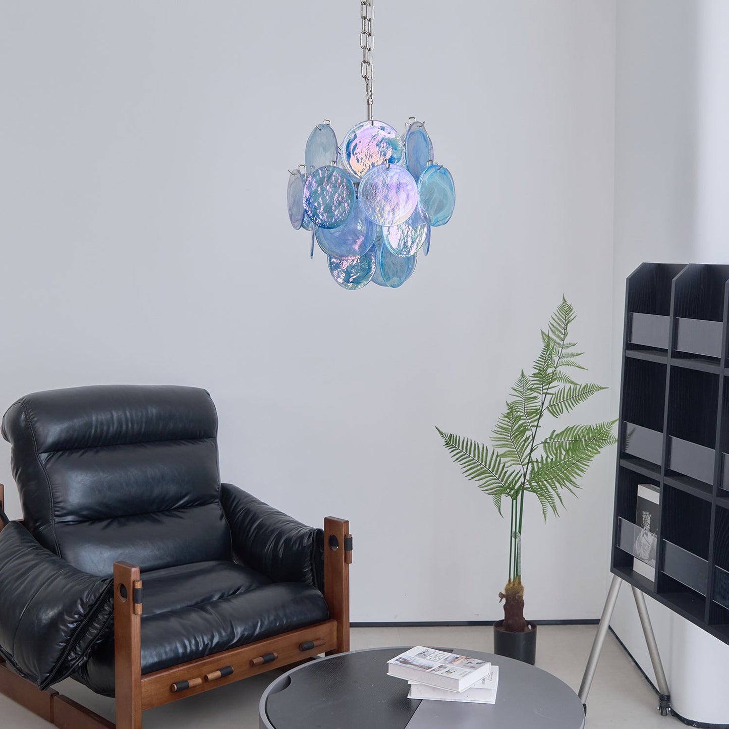 Aqua Blue Glass Murano Chandelier - YIOSI