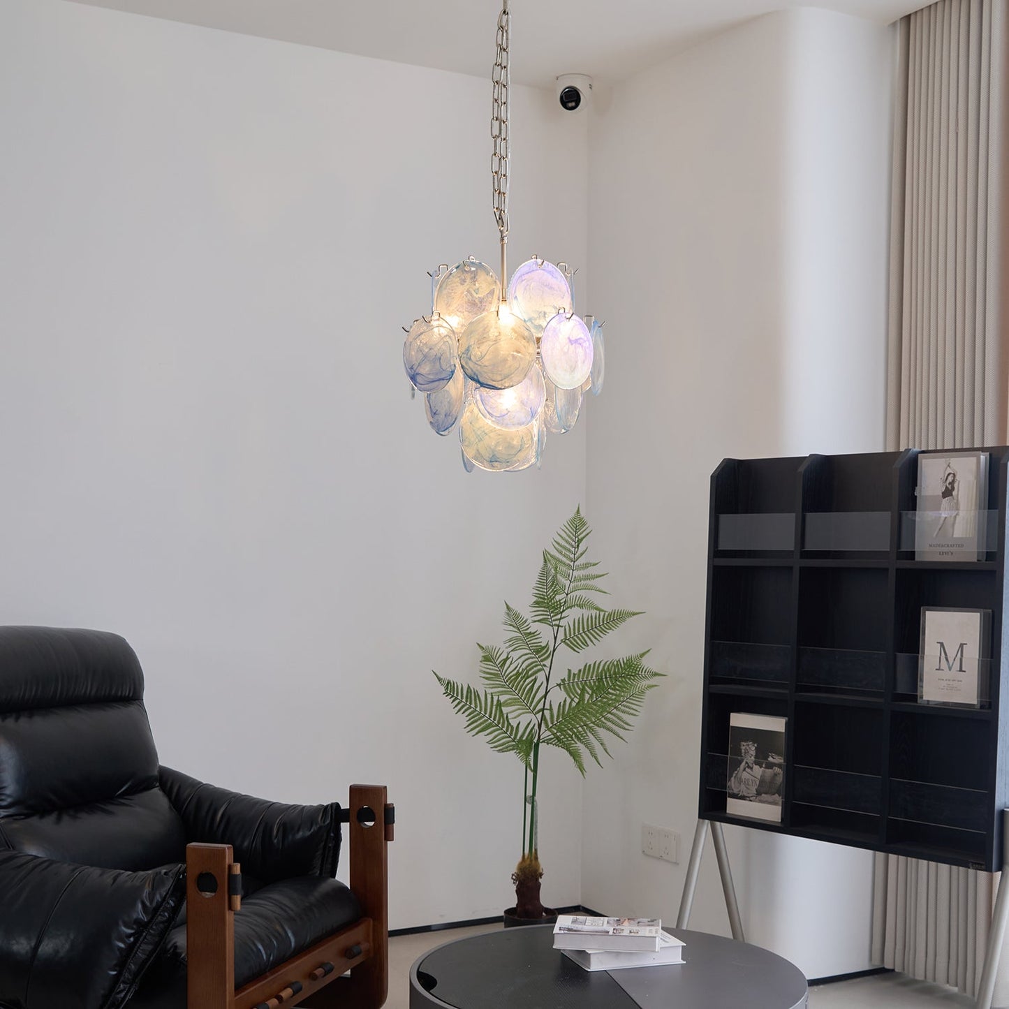 Aqua Blue Glass Murano Chandelier - YIOSI