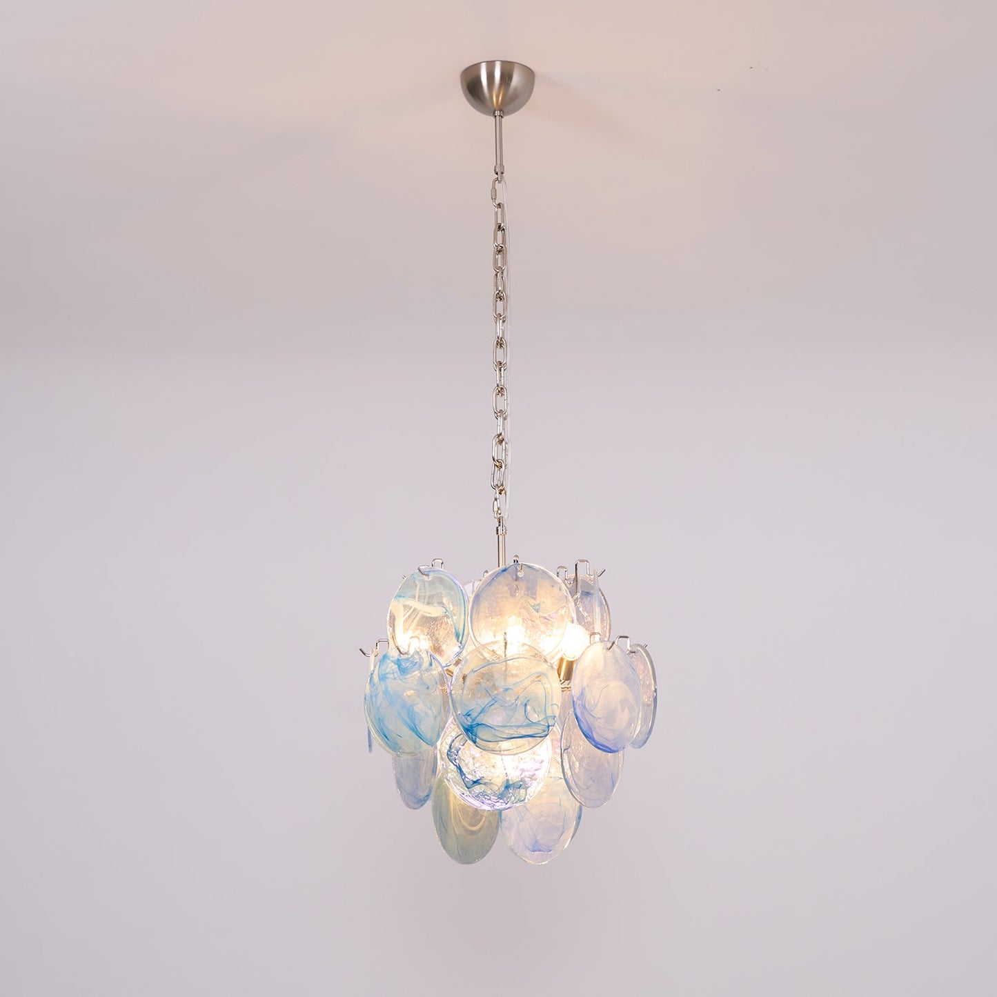 Aqua Blue Glass Murano Chandelier - YIOSI