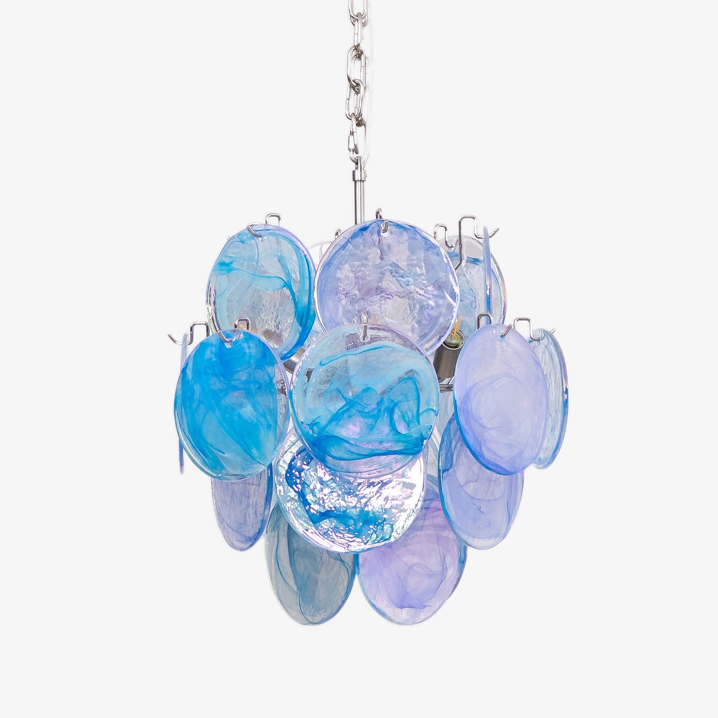 Aqua Blue Glass Murano Chandelier - YIOSI