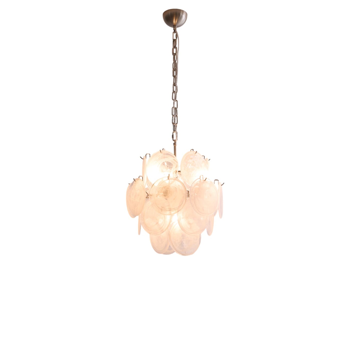 Aqua White Glass Murano Chandelier - YIOSI