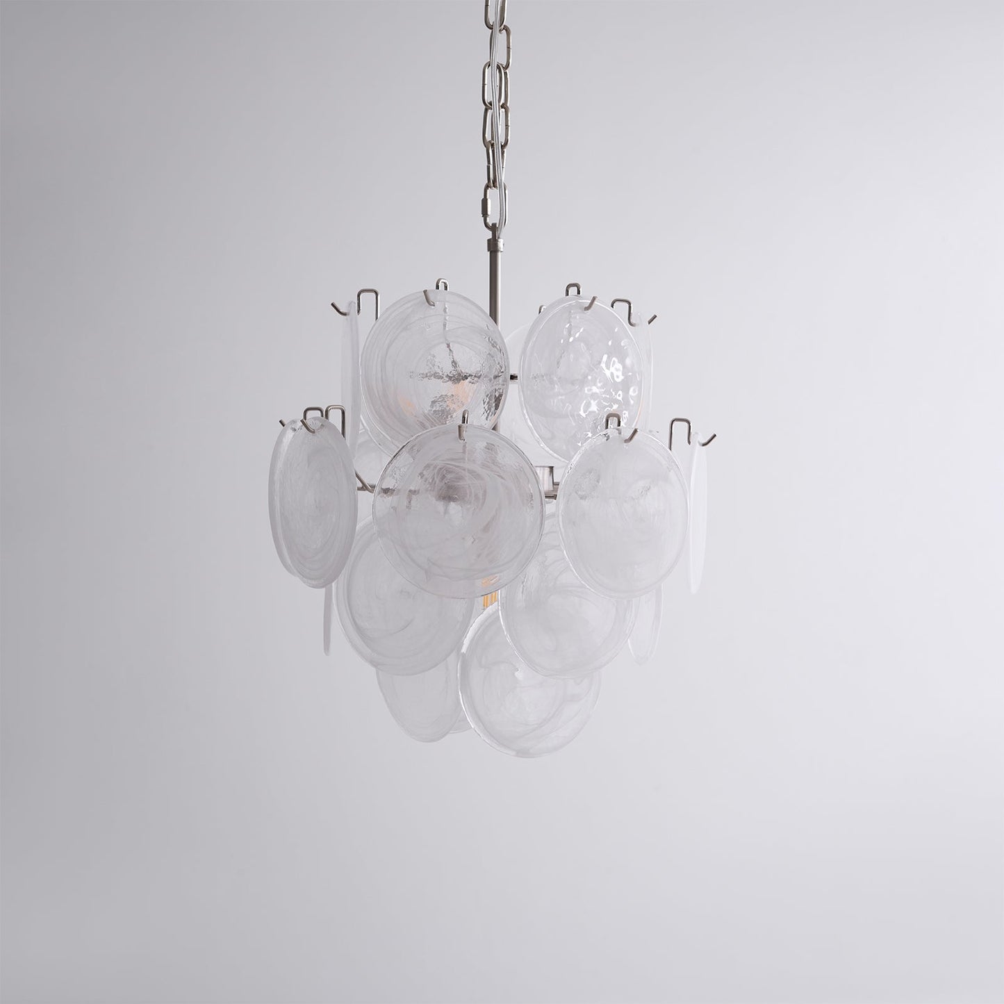 Aqua White Glass Murano Chandelier - YIOSI
