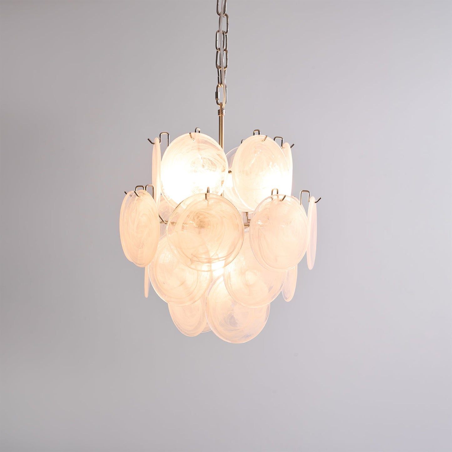 Aqua White Glass Murano Chandelier - YIOSI