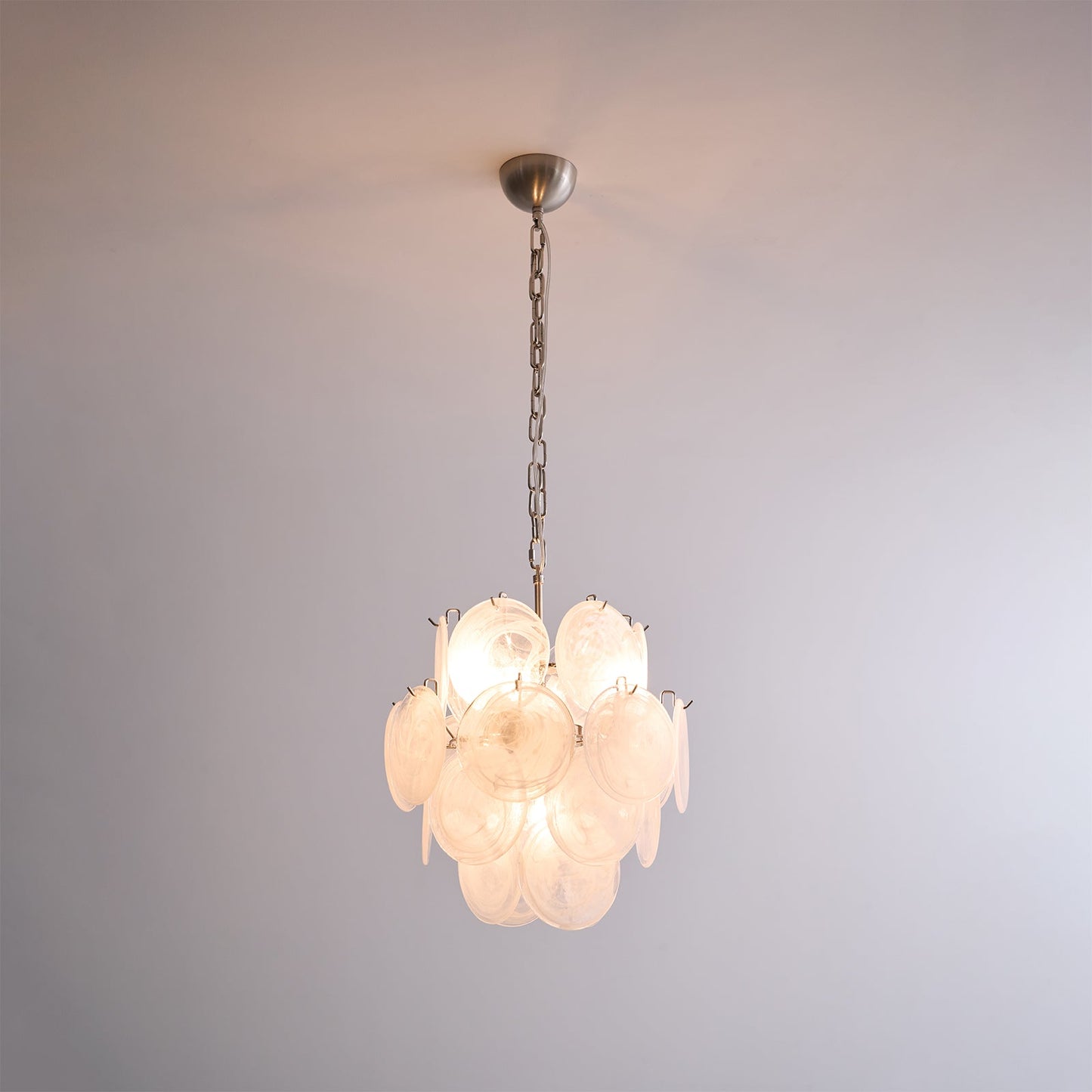 Aqua White Glass Murano Chandelier - YIOSI