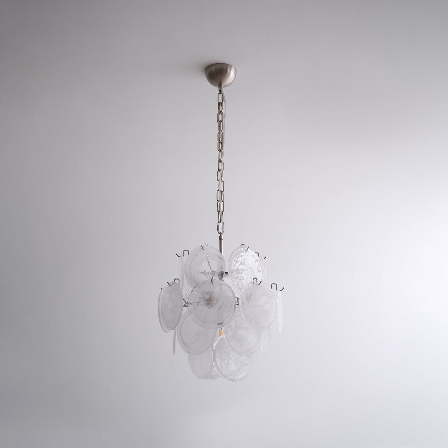 Aqua White Glass Murano Chandelier - YIOSI