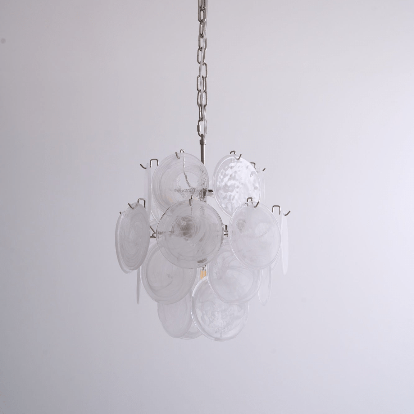 Aqua White Glass Murano Chandelier - YIOSI