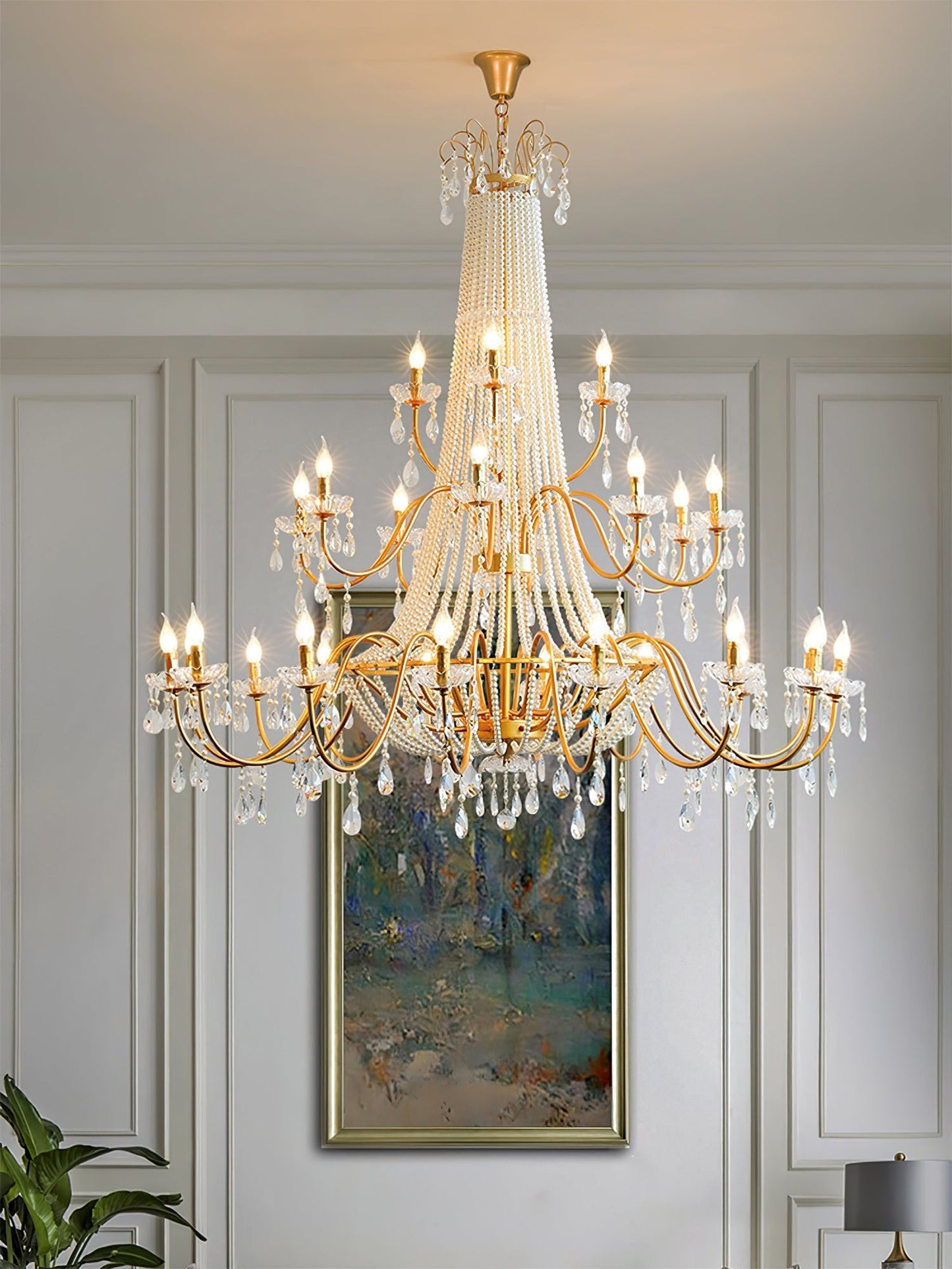Arcadia Gold Chandelier - YIOSI