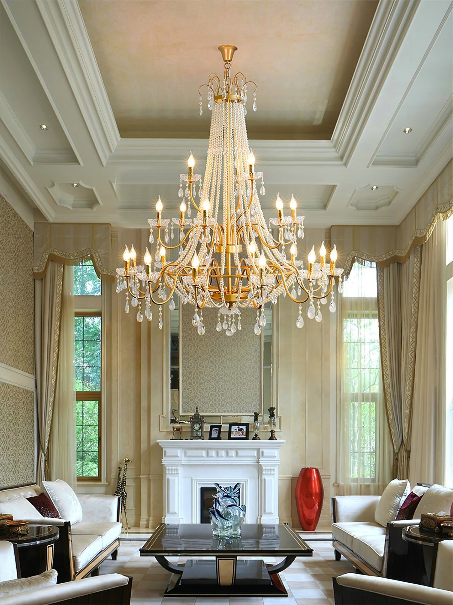 Arcadia Gold Chandelier - YIOSI