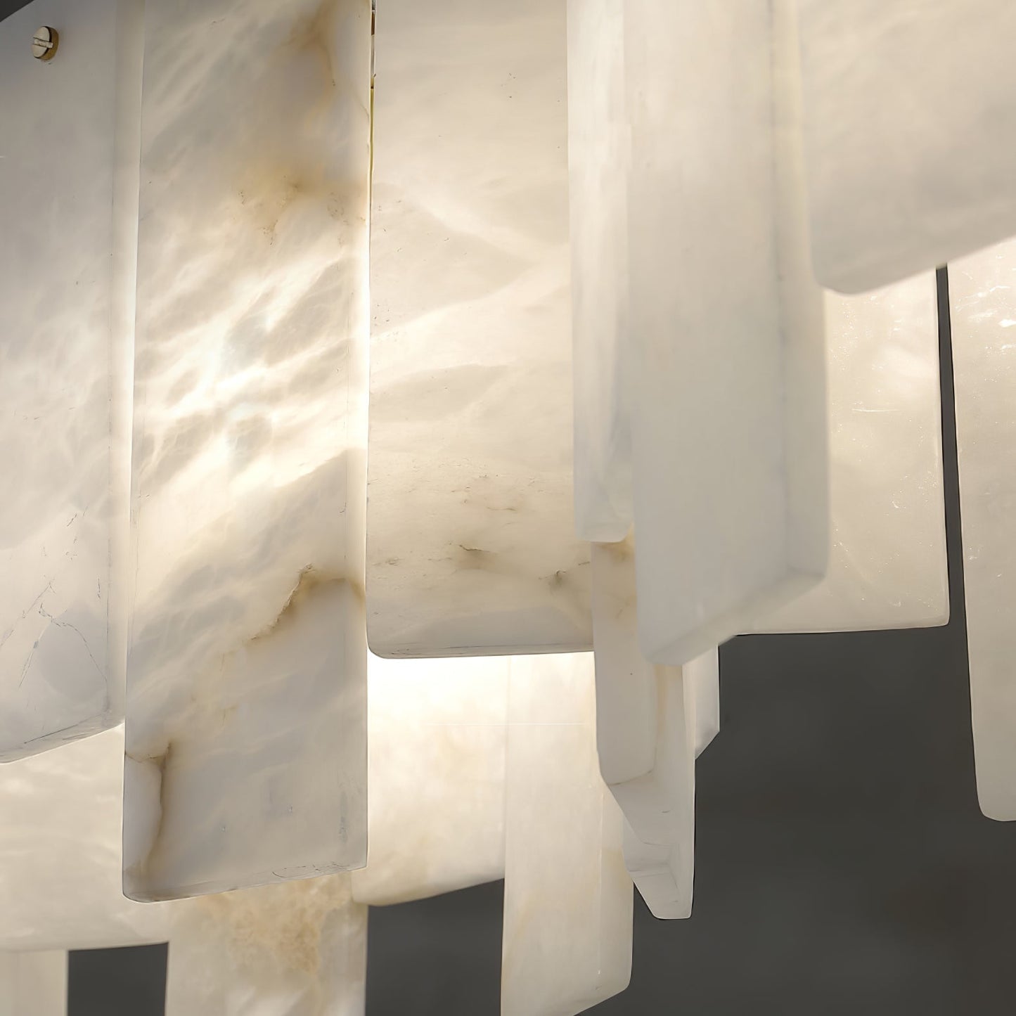 Arctora Alabaster Pendant Lamp with Gold & White Finish