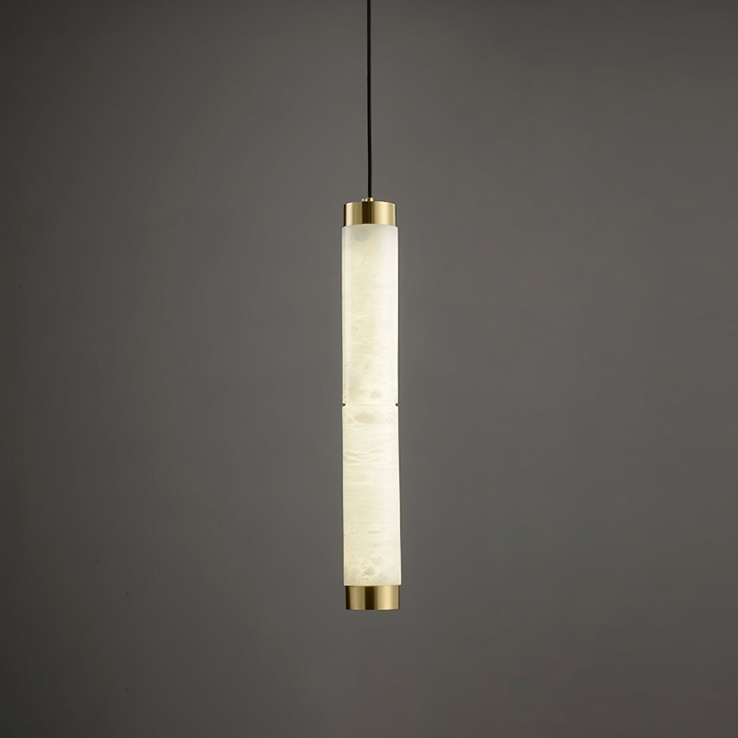 Aria Brushed Brass Alabaster Pendant Lamp – Elegant Ceiling Light