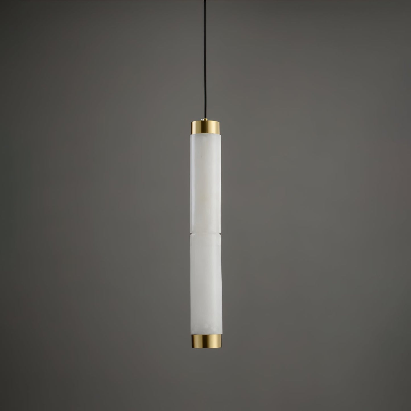 Aria Brushed Brass Alabaster Pendant Lamp – Elegant Ceiling Light