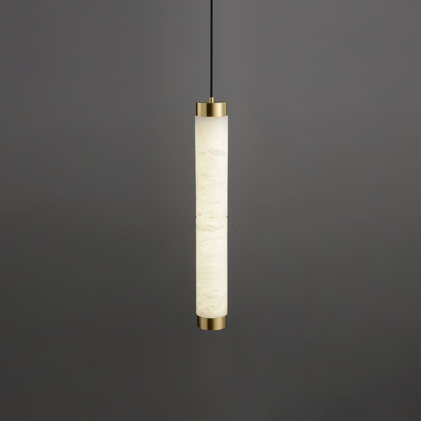 Aria Brushed Brass Alabaster Pendant Lamp – Elegant Ceiling Light