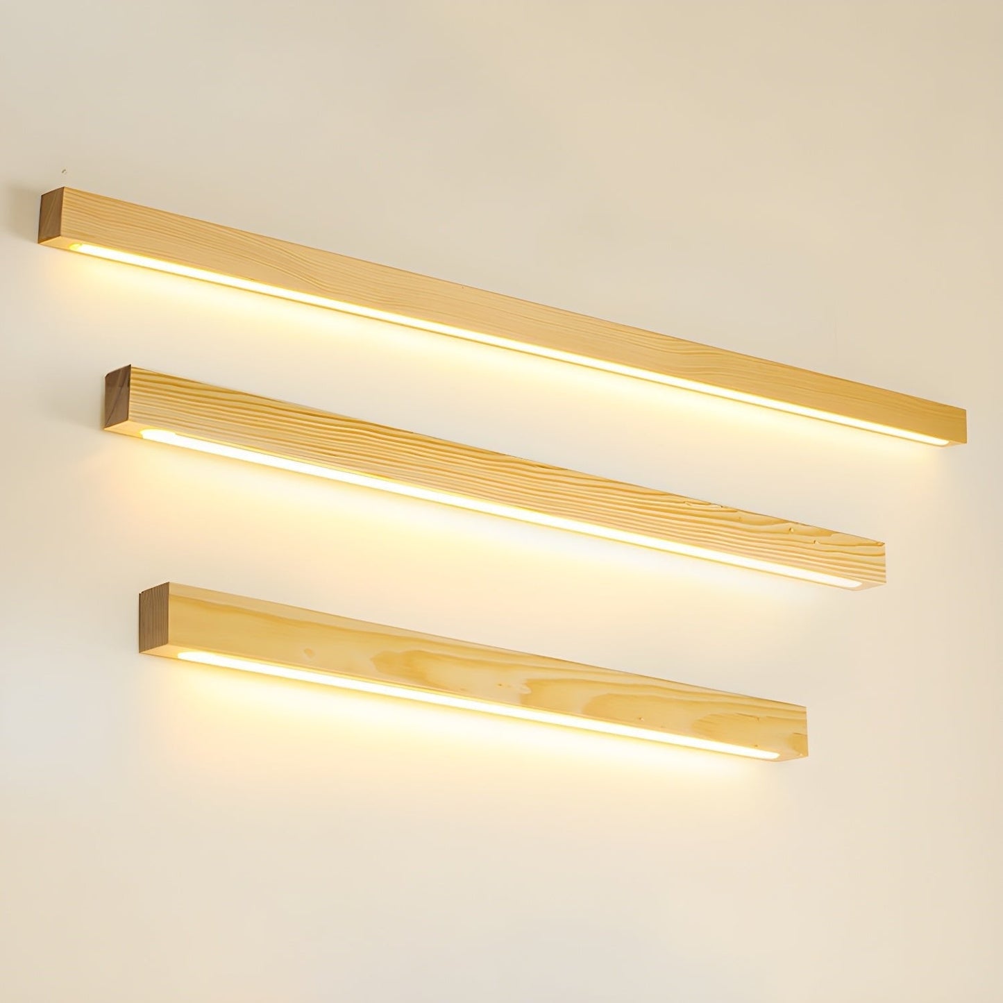 Arlo Linear Wood Wall Light – Natural Warmth Slim Modern Design