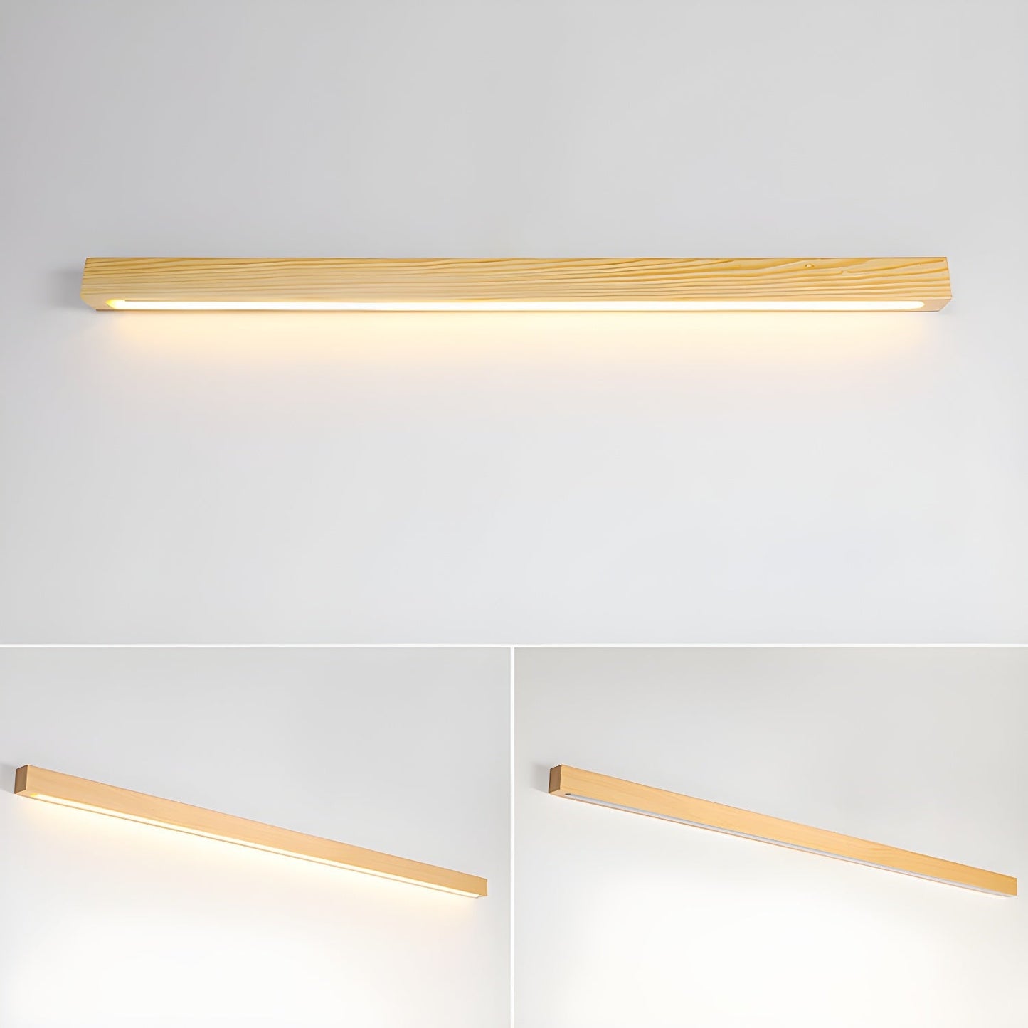 Arlo Linear Wood Wall Light – Natural Warmth Slim Modern Design