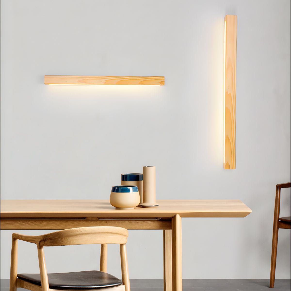 Arlo Linear Wood Wall Light – Natural Warmth Slim Modern Design