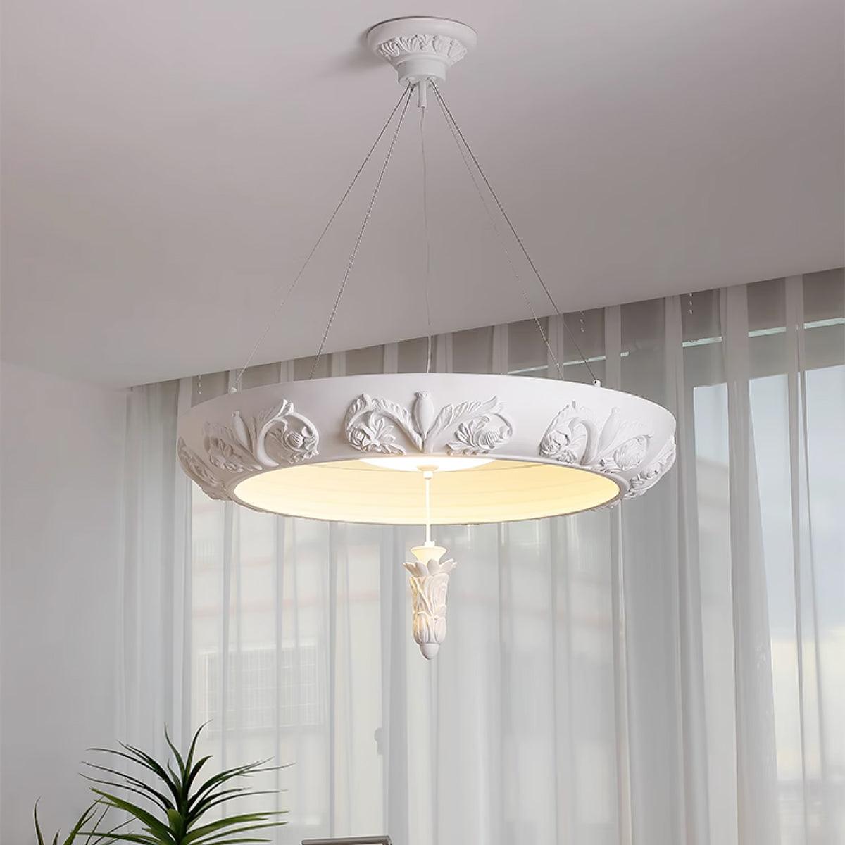 Artistic Carved Plaster Chandelier - YIOSI