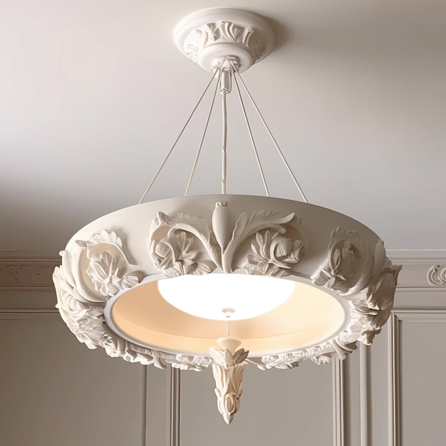 Artistic Carved Plaster Chandelier - YIOSI