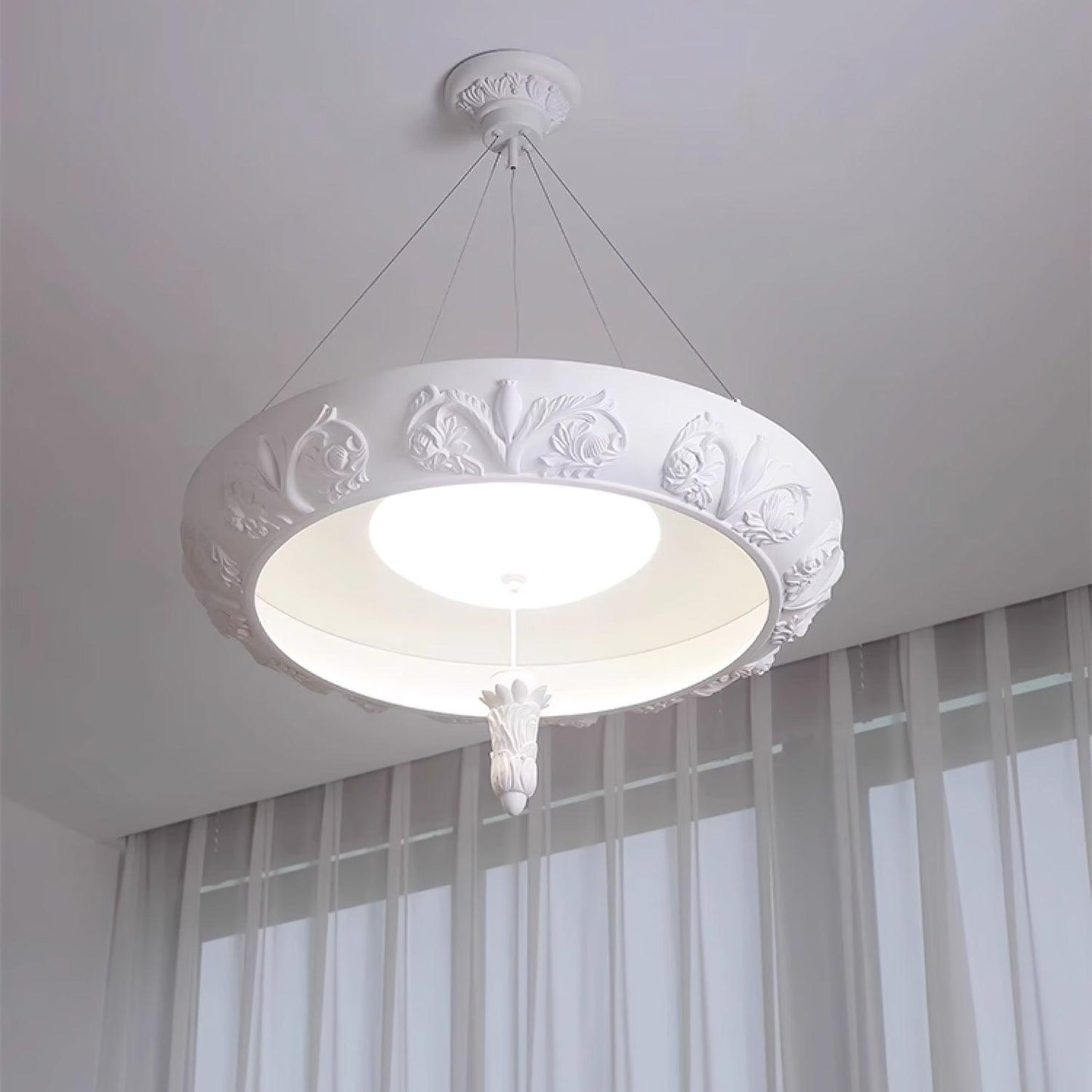 Artistic Carved Plaster Chandelier - YIOSI