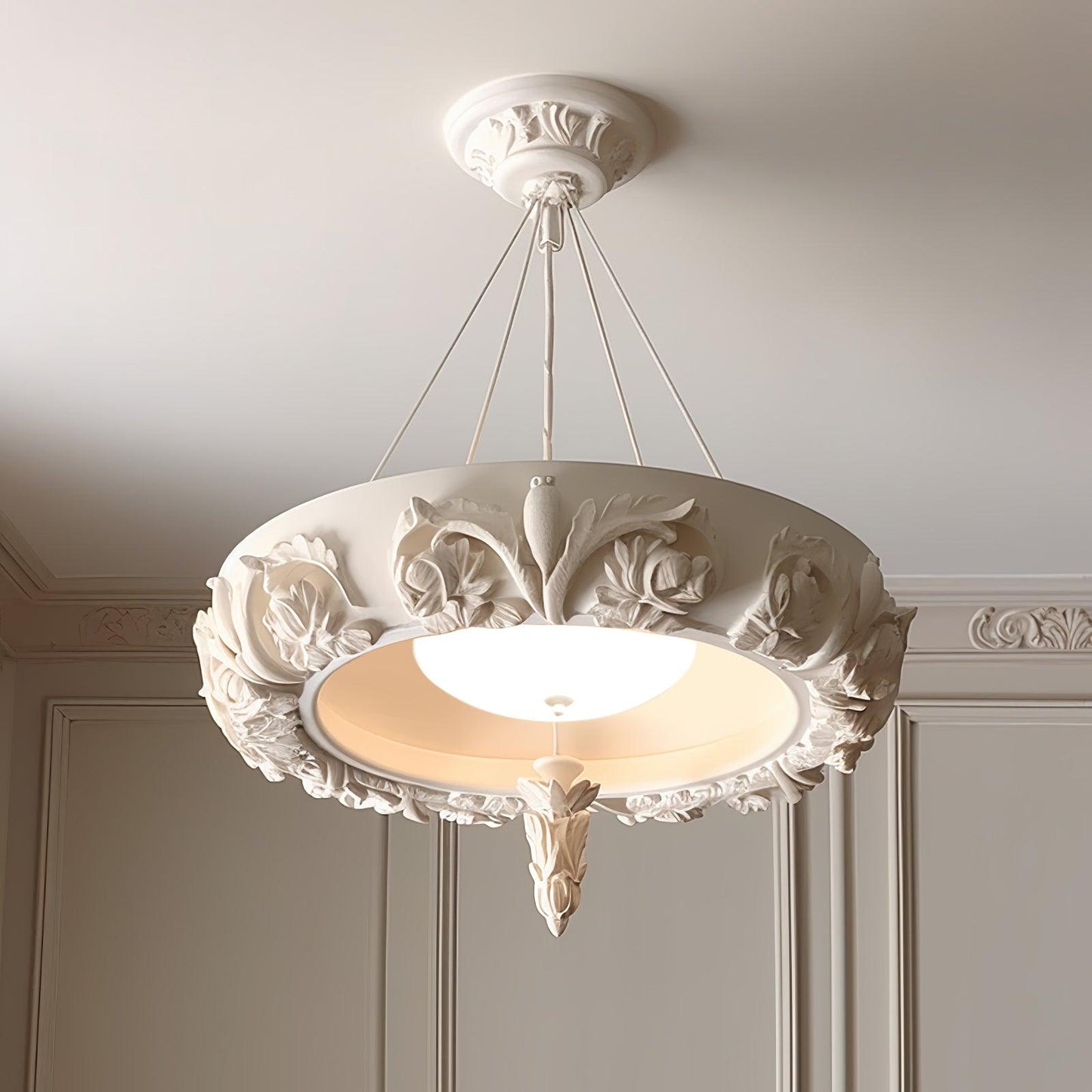 Artistic Carved Plaster Chandelier - YIOSI