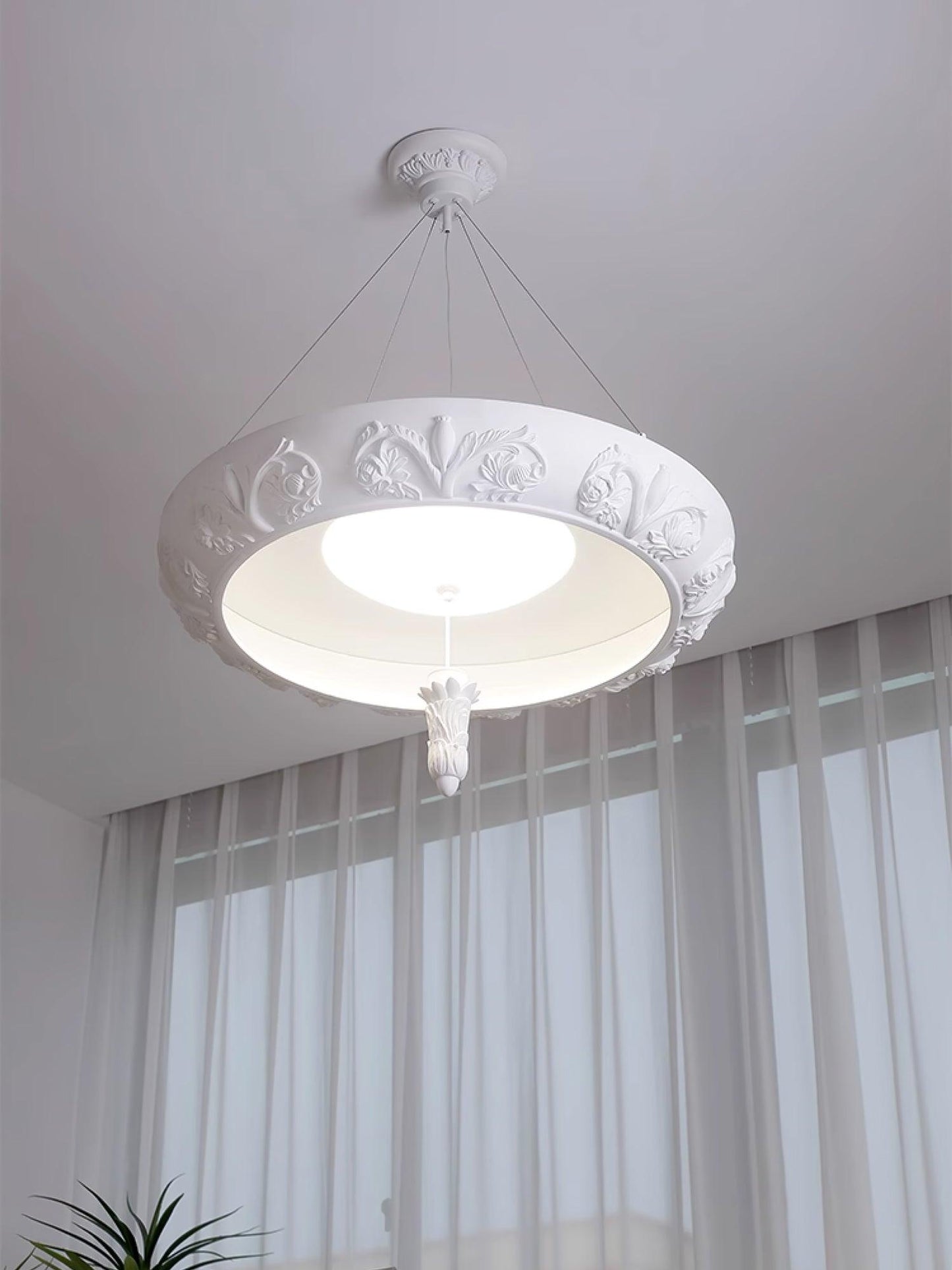 Artistic Carved Plaster Chandelier - YIOSI