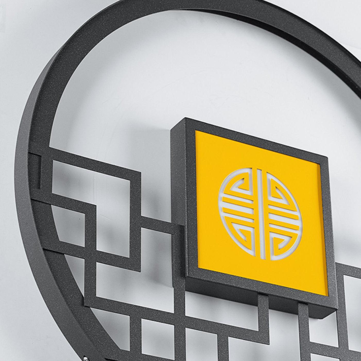 Asian Style Round Garden Wall Light - YIOSI