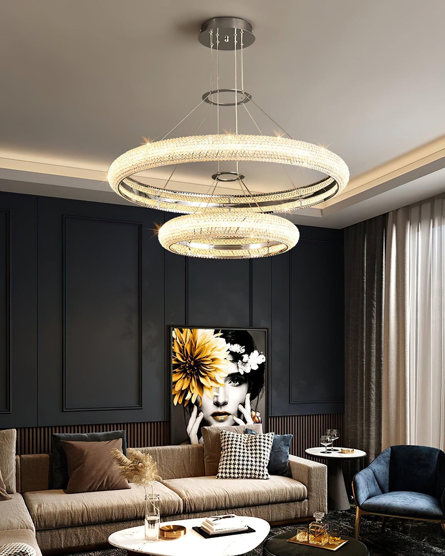Asscher Ring Chandelier - YIOSI