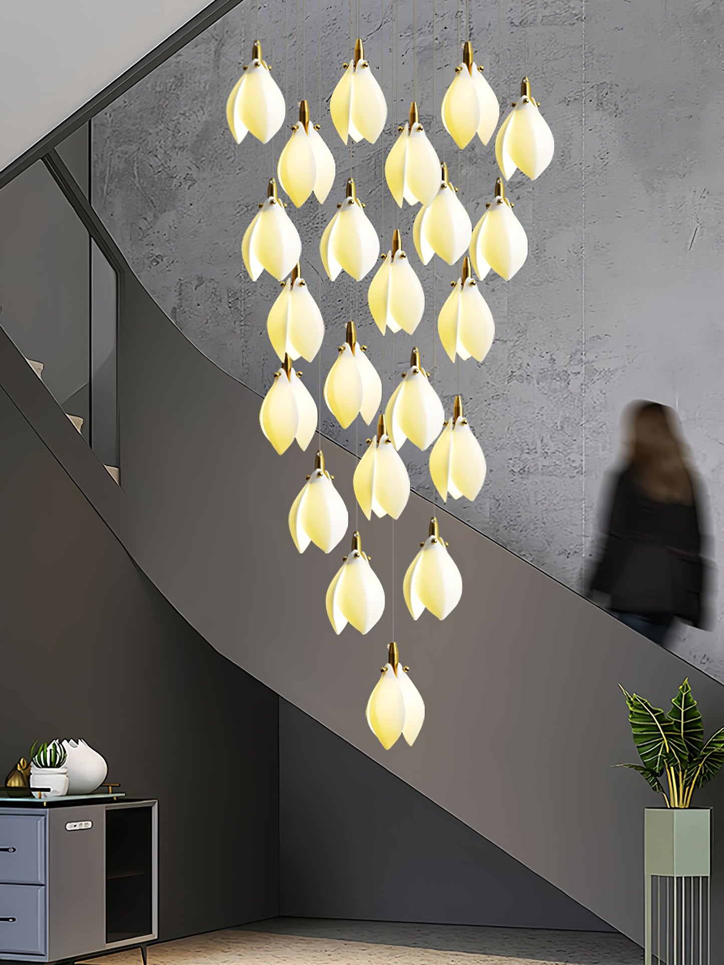 Astralis Bloom Stairs Chandelier - YIOSI