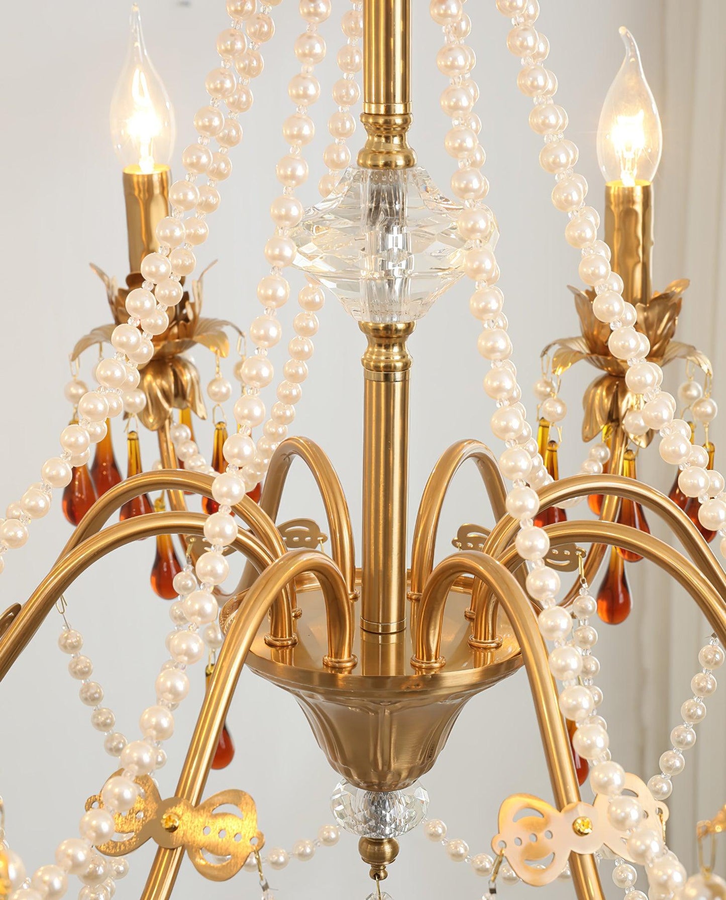 Aureate Amber Crystal Chandelier - YIOSI