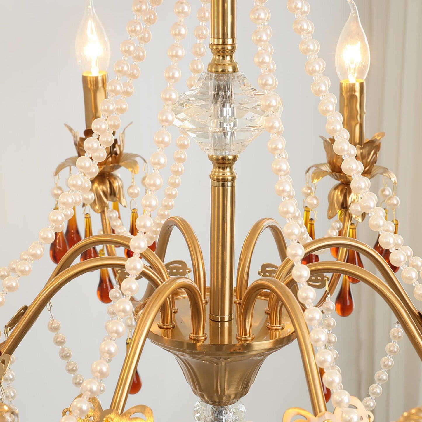 Aureate Amber Crystal Chandelier - YIOSI