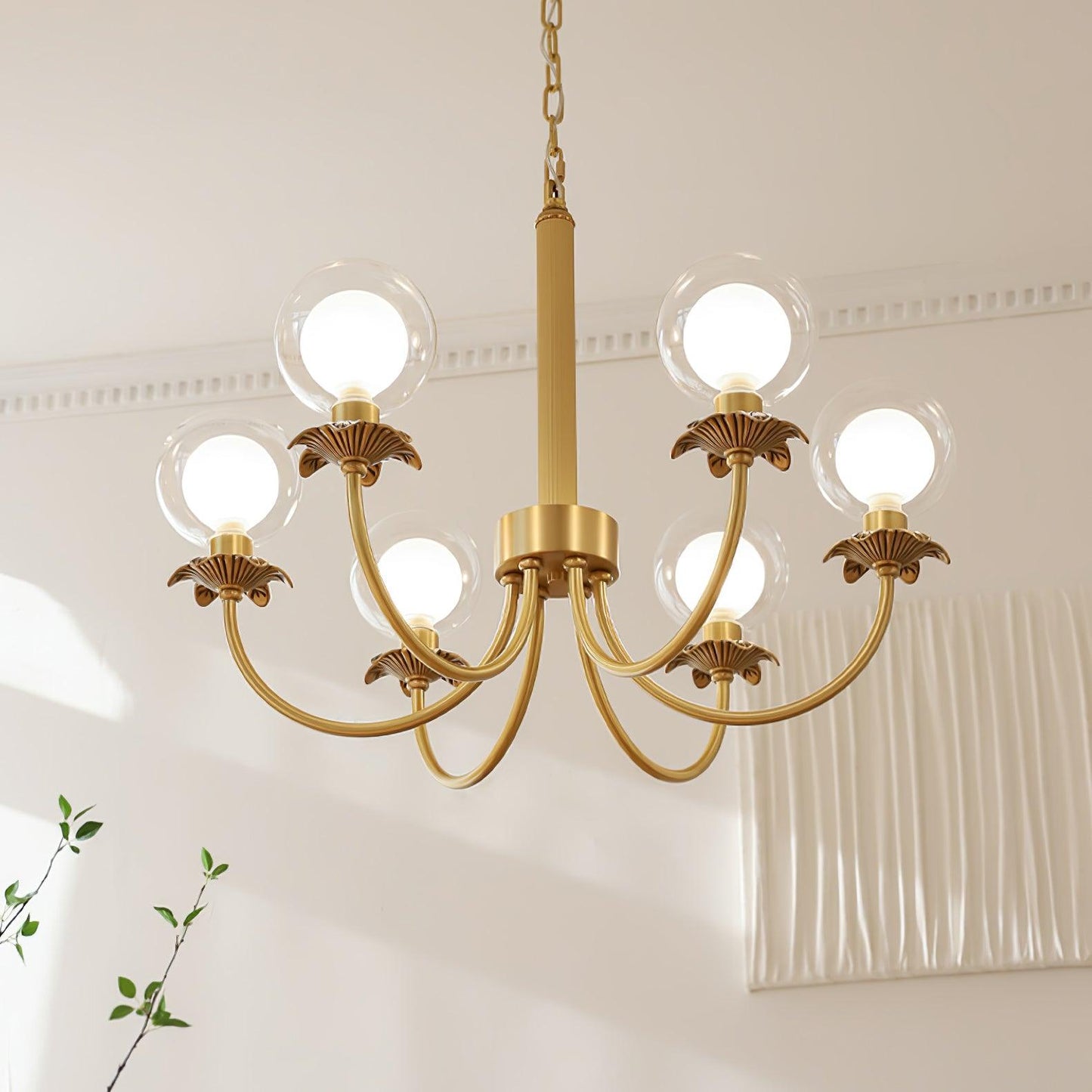 Aureate Radiance Glass Chandelier - YIOSI